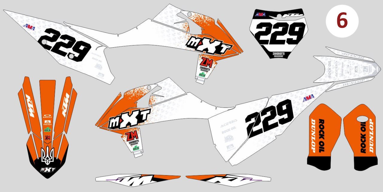 Motorcycle safety decal for KTM Gas Gas Husqvarna, Supercross custom vinyl stickers, Decals graphic kit for racing moto