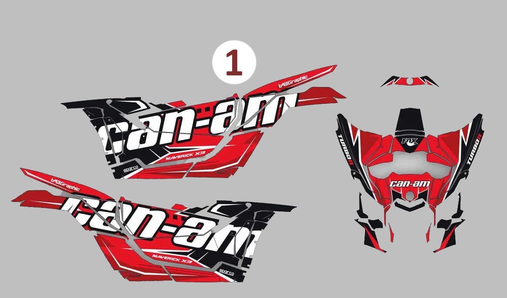 Custom vinyl protective stickers ATV Can-Am Maverick x3 Polaris rzr pro xp Outlander Renegade, motorcycle decals graphic kit for motocross