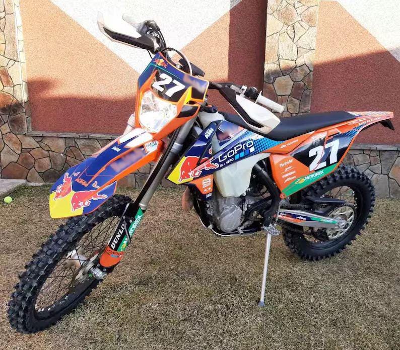 Rd Bull design for motorcycle Kawasaki Yamaha KTM Honda Husqvarna Suzuki Husaberg Loncin, motocross custom vinyl decal graphic kit
