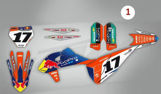 Rd Bull design for motorcycle Kawasaki Yamaha KTM Honda Husqvarna Suzuki Husaberg Loncin, motocross custom vinyl decal graphic kit