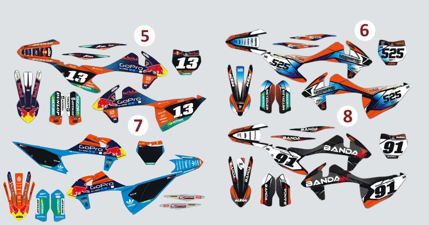 Custom vinyl sticker for motorcycle KTM sx sxf exc smc smr Duke Cross, Motocross vinyl lettering