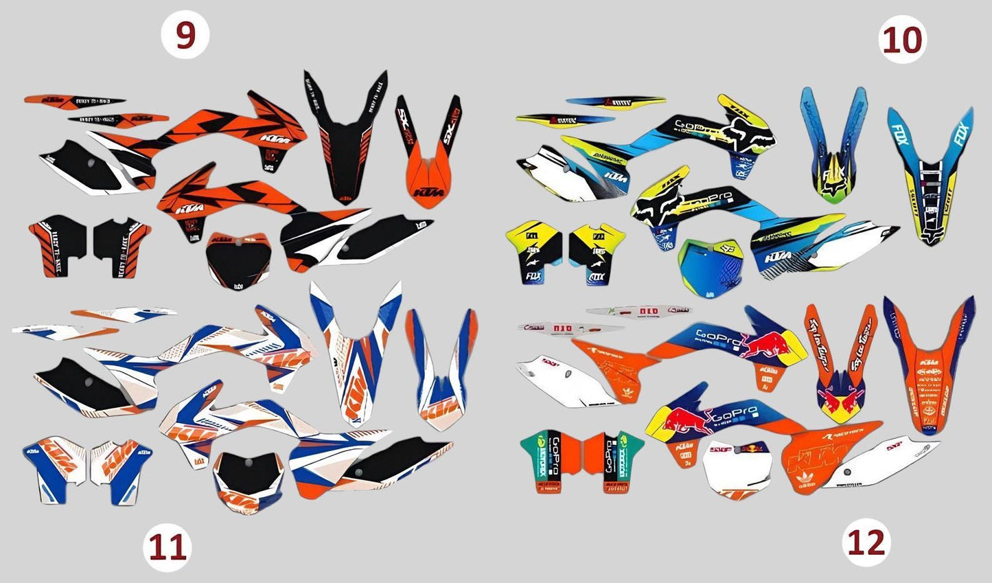 Custom vinyl sticker for motorcycle KTM sx sxf exc smc smr Duke Cross, Motocross vinyl lettering