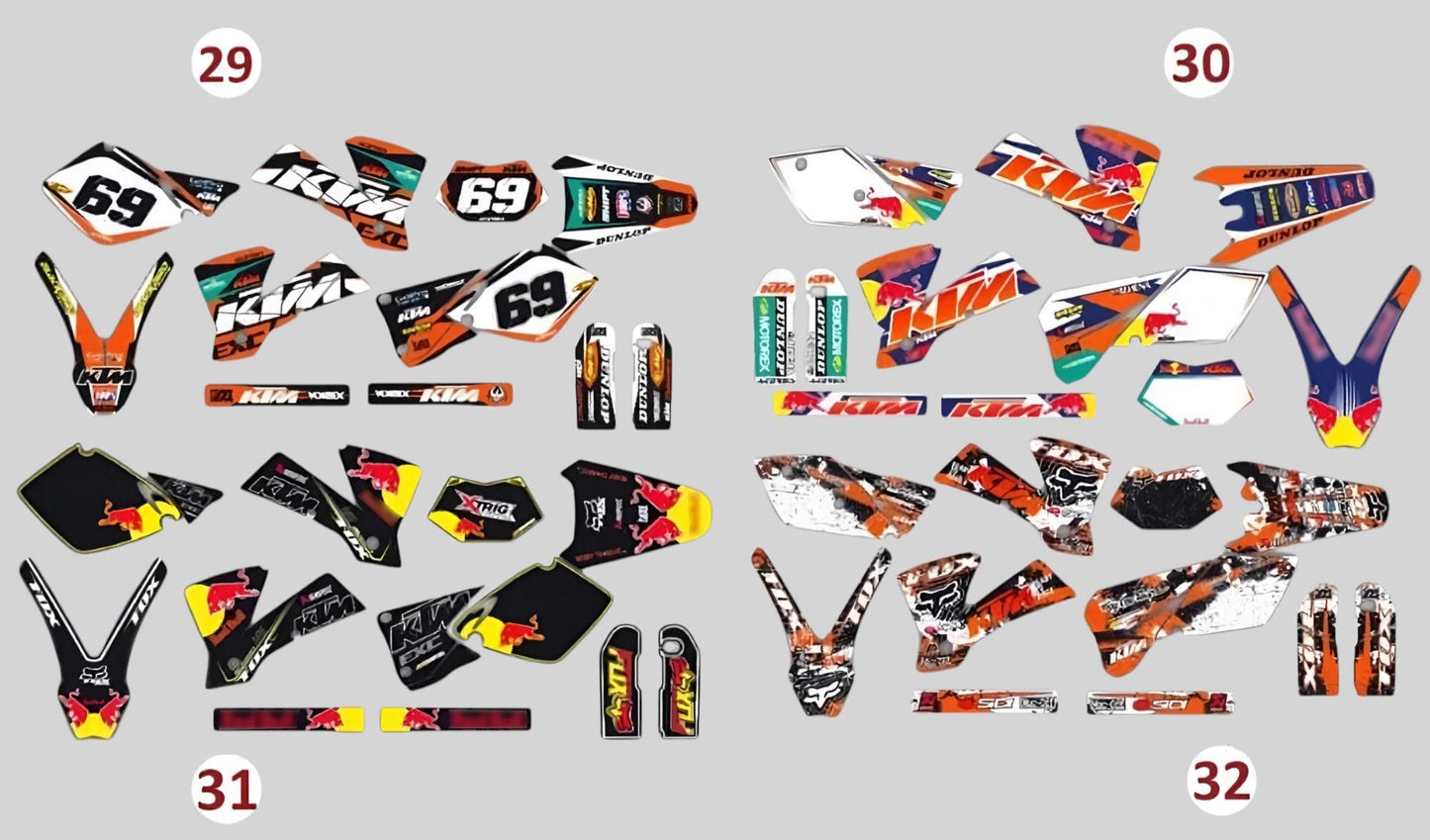 Custom vinyl sticker for motorcycle KTM sx sxf exc smc smr Duke Cross, Motocross vinyl lettering