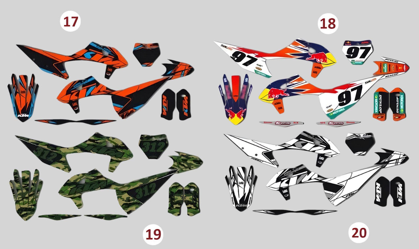 Custom vinyl sticker for motorcycle KTM sx sxf exc smc smr Duke Cross, Motocross vinyl lettering